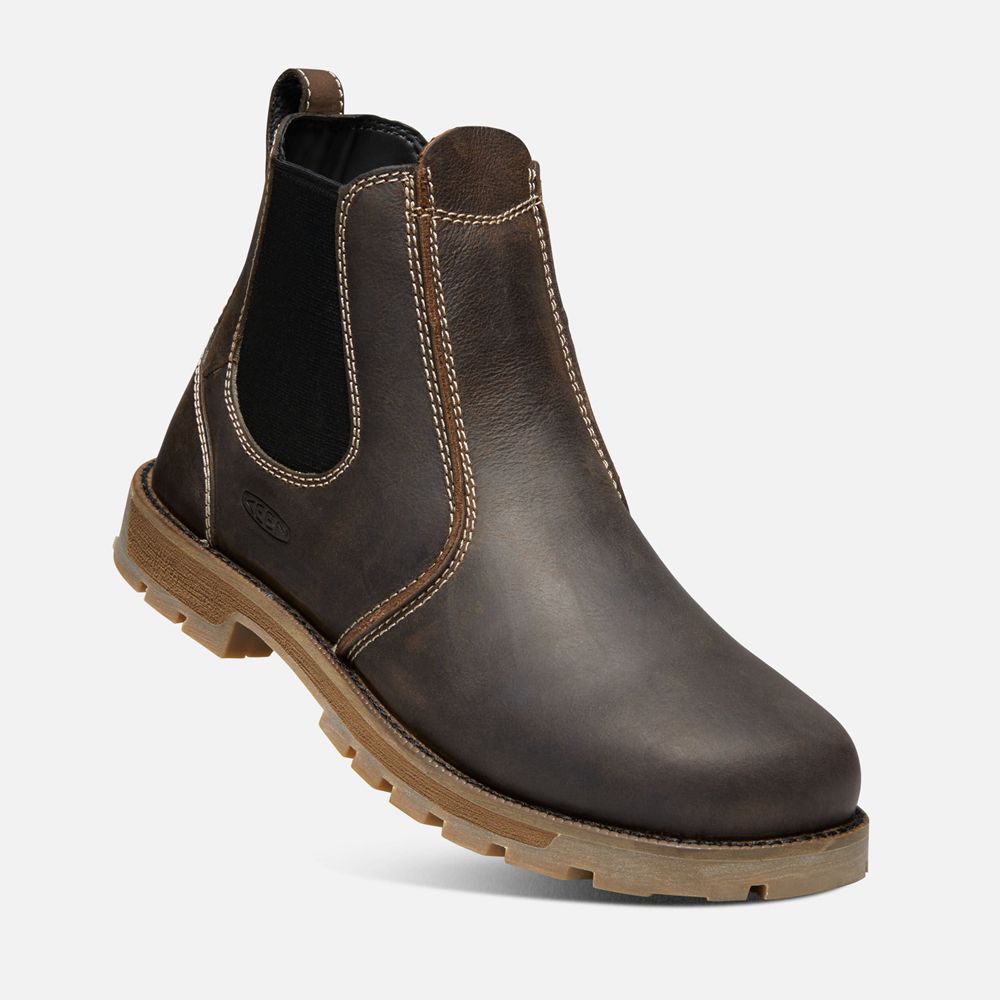 Botte de Travail Keen Homme Noir Marron | Seattle Romeo (Soft Toe) | ZROKB-8120